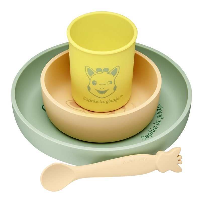 Coffret repas silicone pastel Sophie la girafe