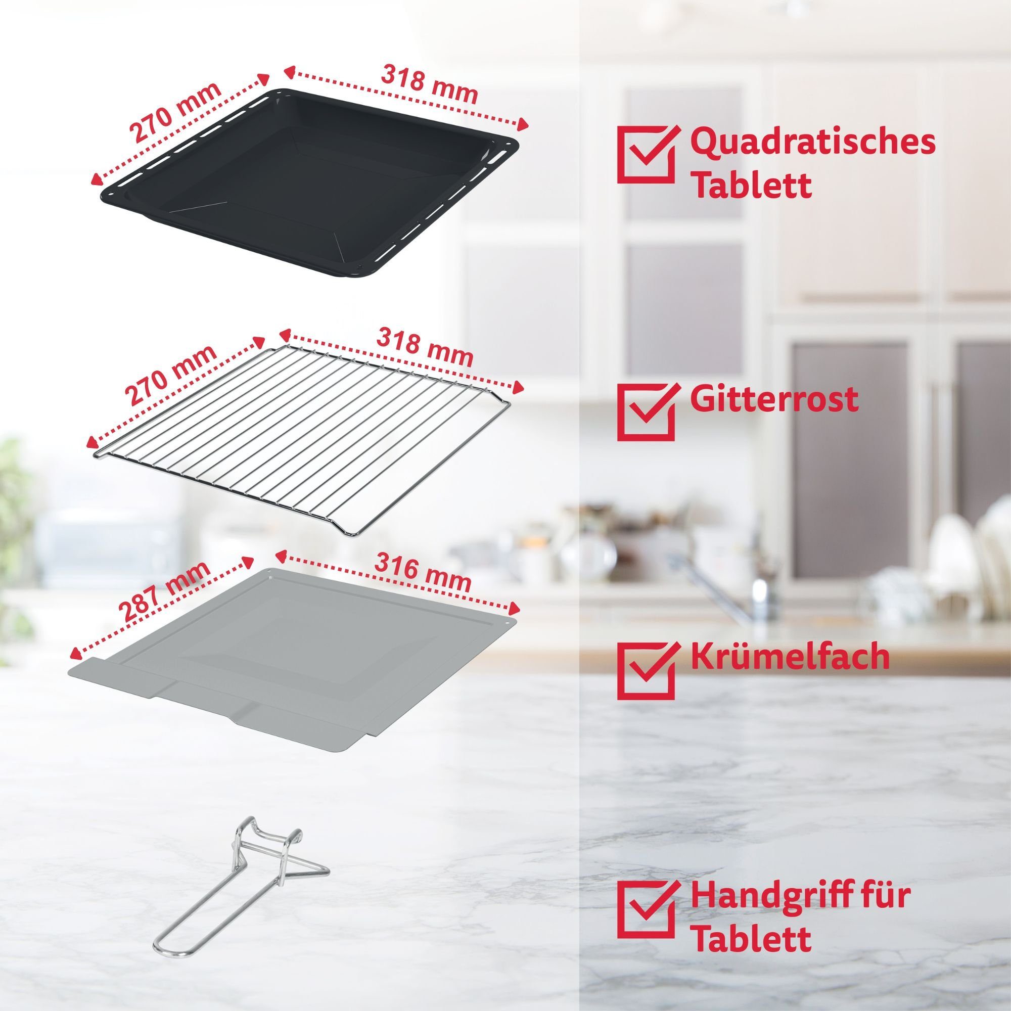 ICQN Minibackofen 20 L, Ober-/Unterhitze mit Umluft, 5 Grill-Funktion, Timer, 1500 W, Pizza-Backofen, 80°-250°C, Backblech/Grill/Krümelblech und Blechhalter
