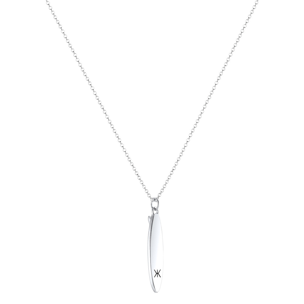 KUZZOI KUZZOI Collier Männerkette Surfboard Trend Massiv 925 Silber Bijoux