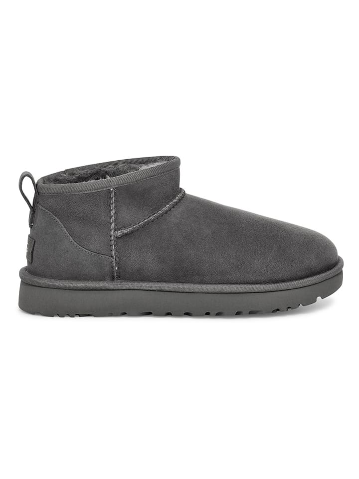 UGG Lammfell-Ankle-Boots in Grau günstig kaufen