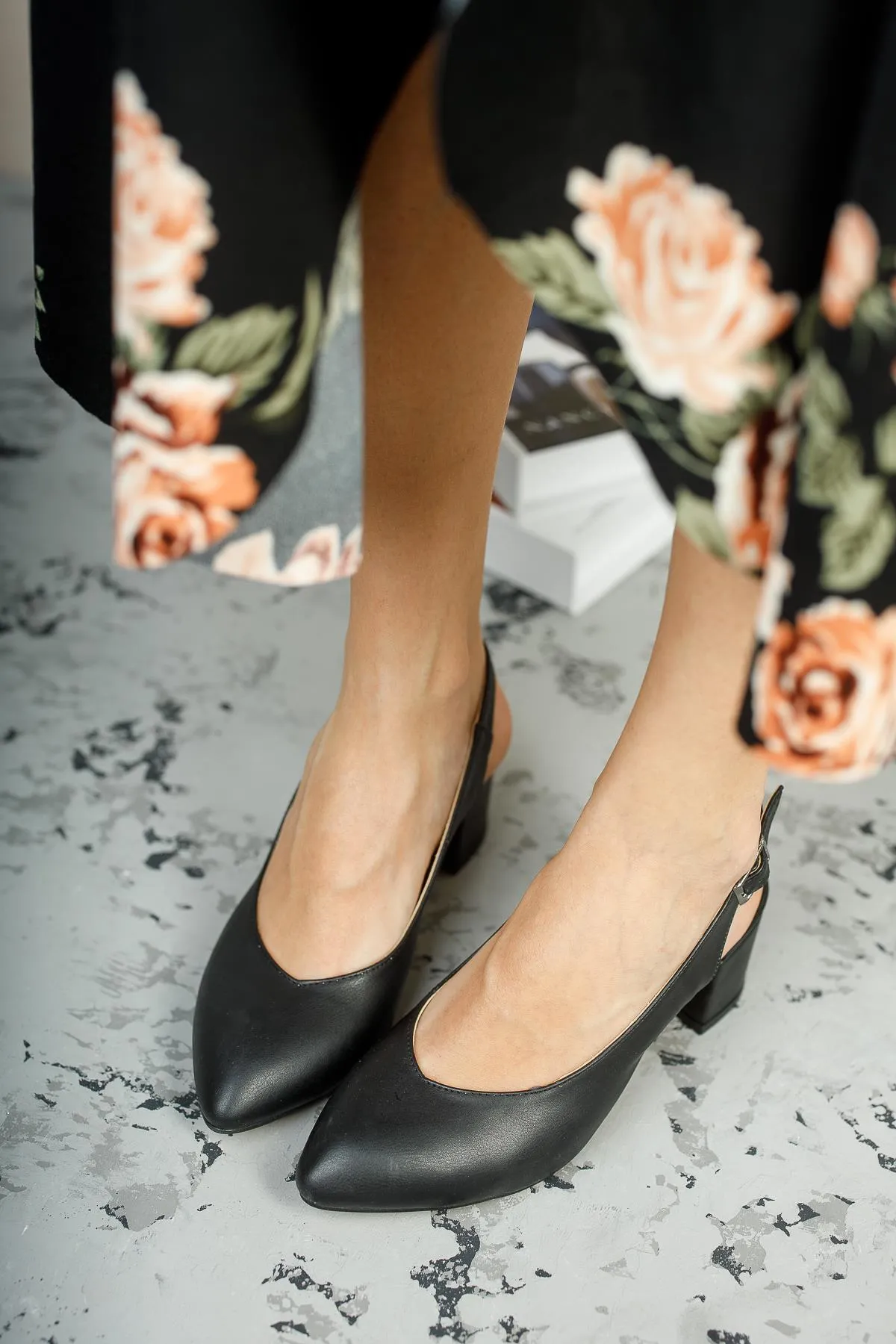 MUGGO  Gzhw711 Garantiert Damen-Schuhe mit offenem Rücken, klassischer Alltagsstil, stilvolle und bequeme Schuhe mit Absatz