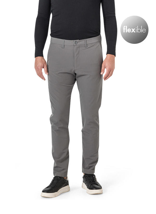 BOSS Green, Funktionshose, Slim Fit, Mikrofaser wasserabweisend, zementgrau