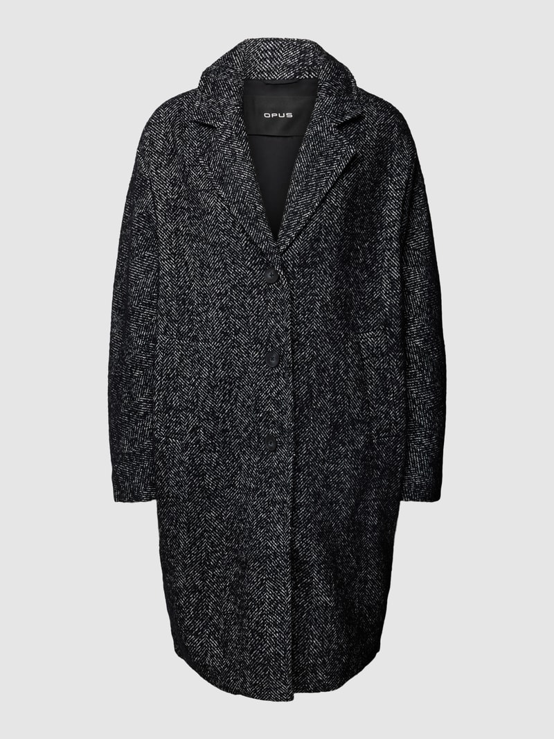 Mantel mit Strukturmuster Modell 'Hajoki' in schwarz