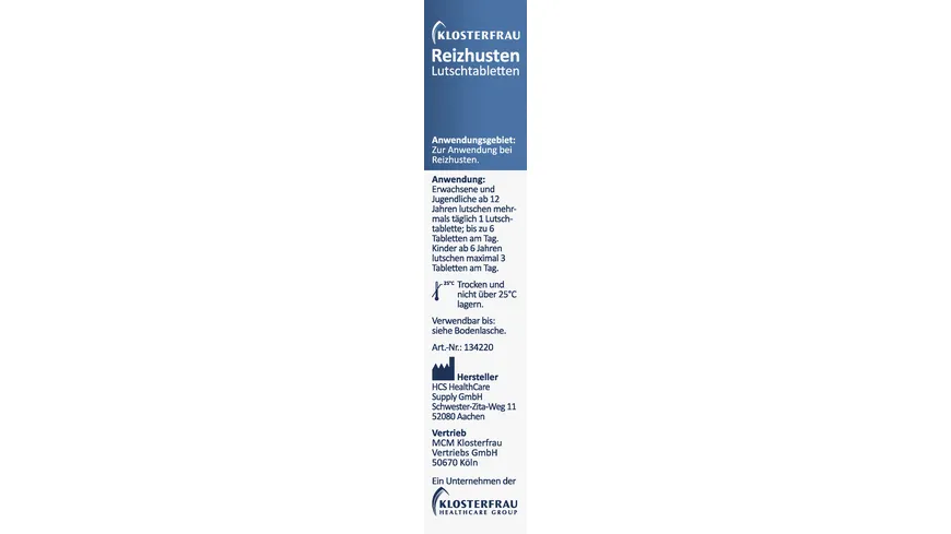 Klosterfrau Reizhusten Lutschtabletten Orange
