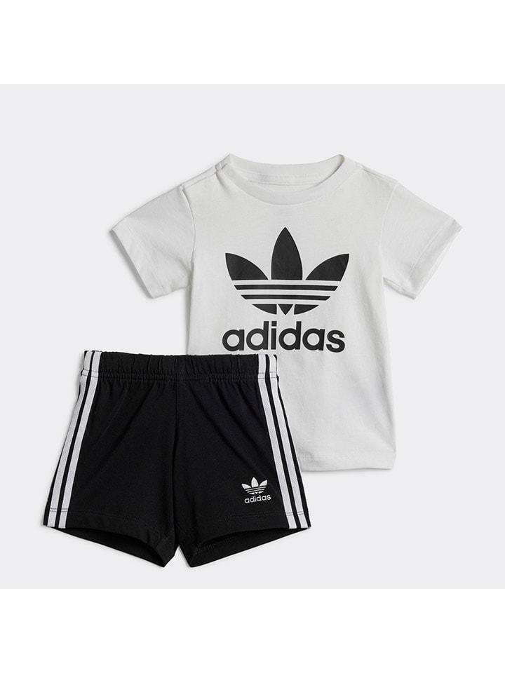 adidas Trainingsanzug in Weiß/ Schwarz günstig kaufen