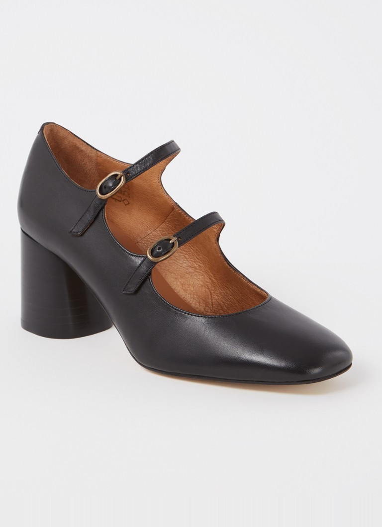 Pantofi cu toc din piele cu rozmarin de la Sessùn