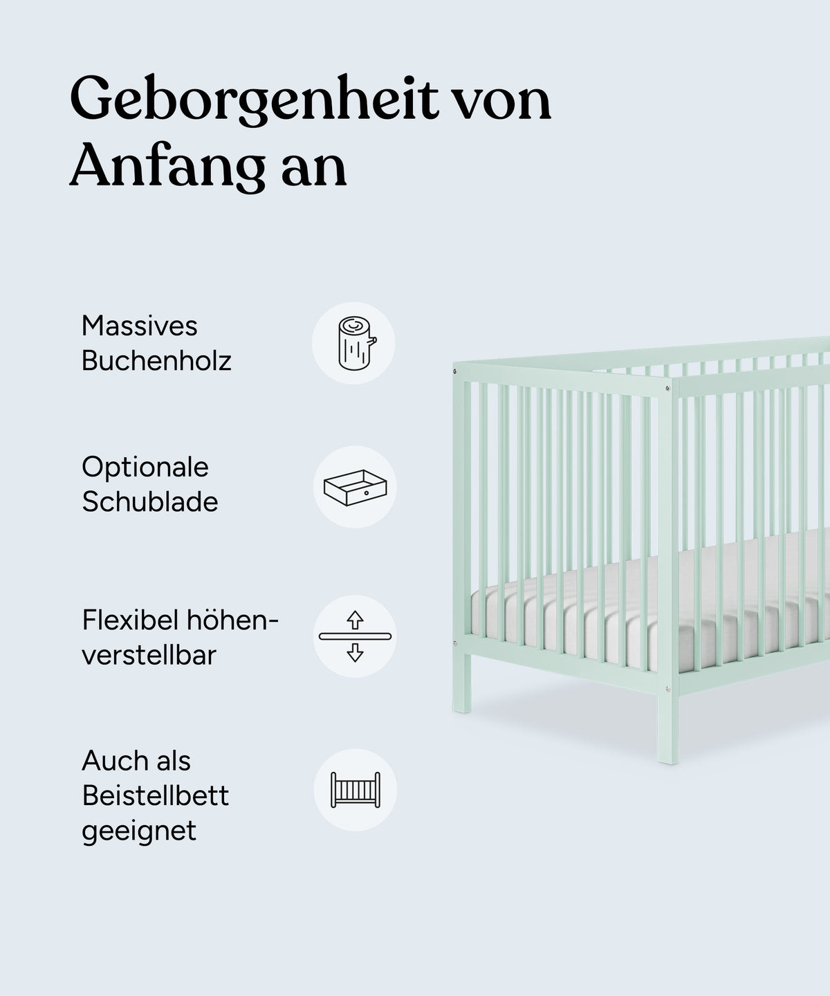 Babybett Pur Mint