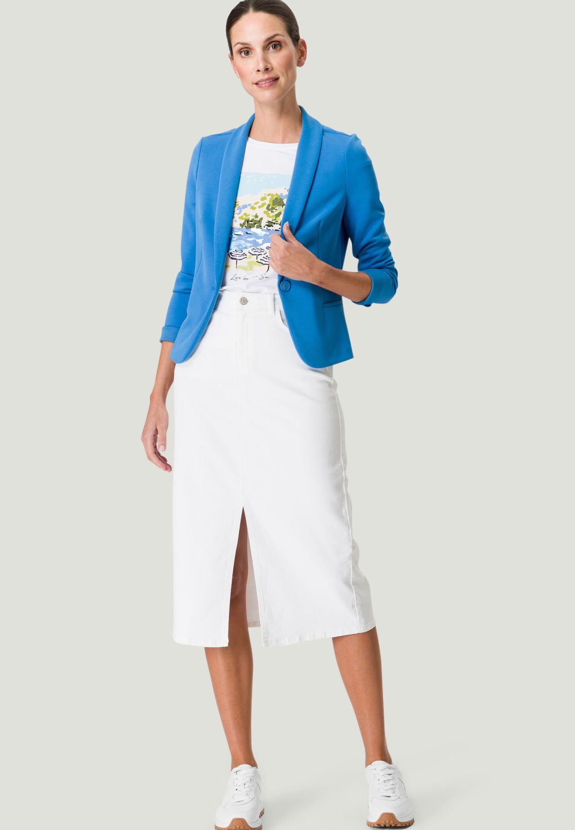Jerseyblazer mit Knopf