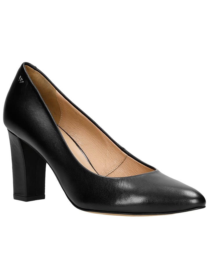 Wojas Leder-Pumps in Schwarz günstig kaufen