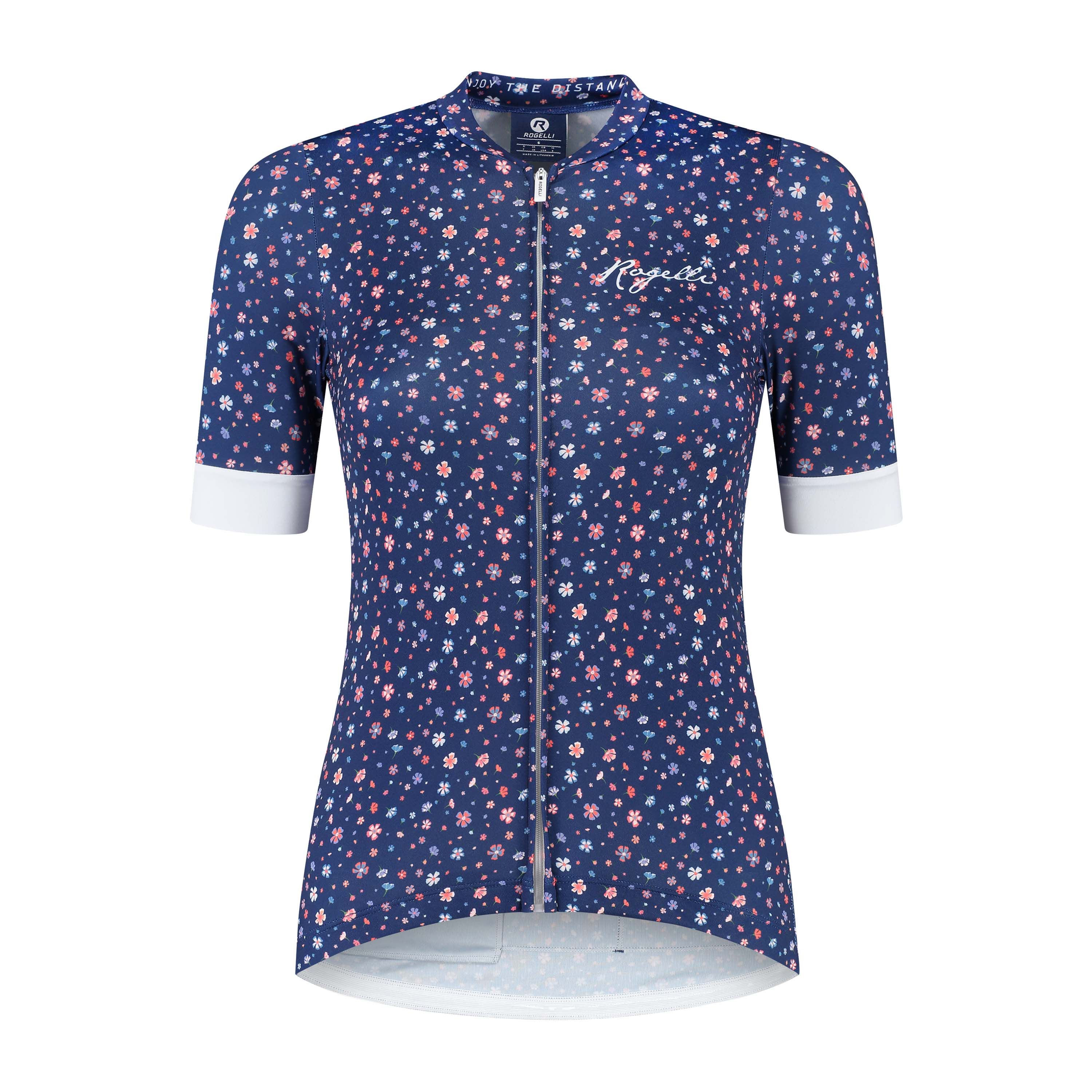Rogelli Lily Blau/Weiß Damen Radtrikot Kurzarm
