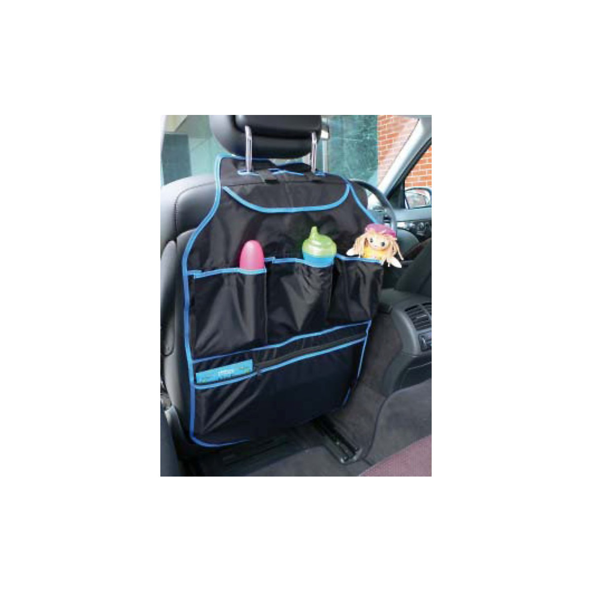 Auto Rückenlehnentasche, schwarz/blau