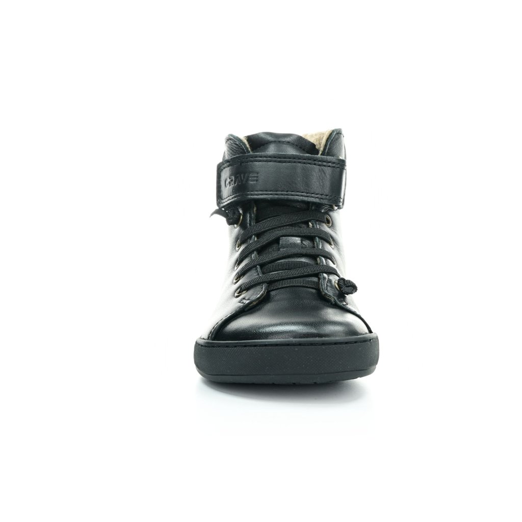 Crave Winfield Schwarze Winter-BarfußSchuhe