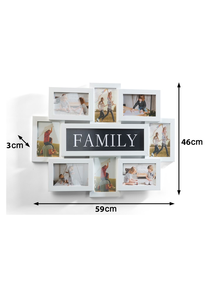 kobolo Bilderrahmen Collage FAMILY8 in Weiß günstig kaufen onesize