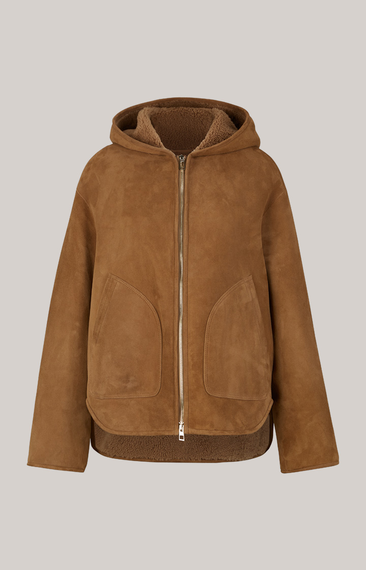 Shearling-Jacke in Camel