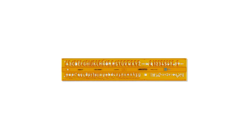 ARISTO Schriftschablone gerade 7 mm ISO3098-1/DIN 6776 H-Profil Typ B