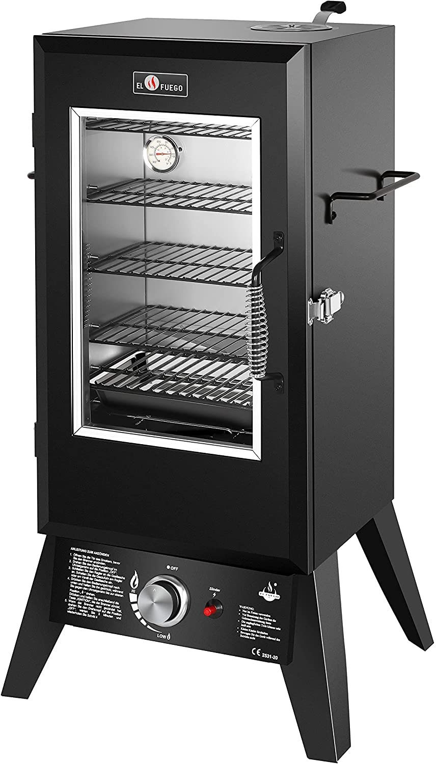 El Fuego Gas-Räucherofen GASSMOKER PORTLAND W XL, Sichtfenster