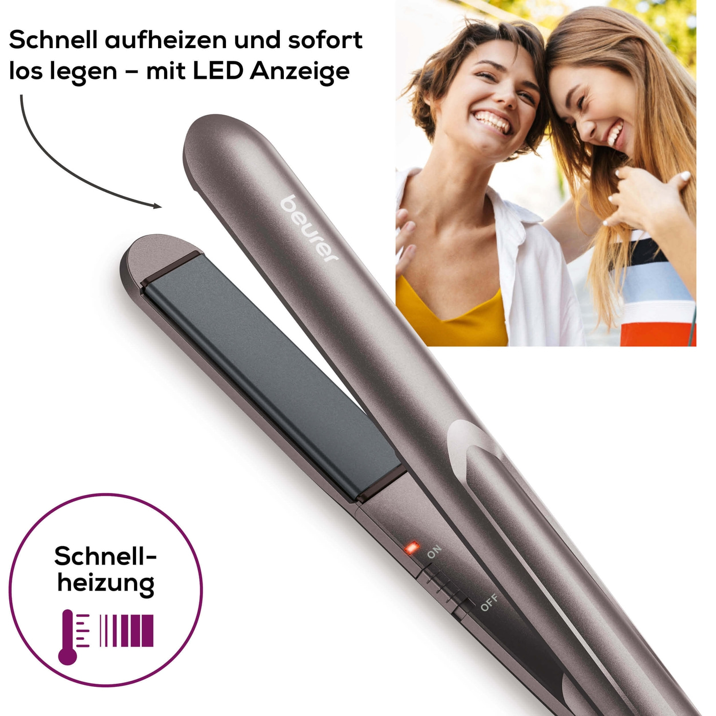 HS 15 Haarglätter-Schnell aufheizbarer und besonders schonender Haarglätter für ein vielseitiges Haarstyling