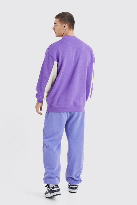 Oversize Colorblock Sweatshirt mit Logo