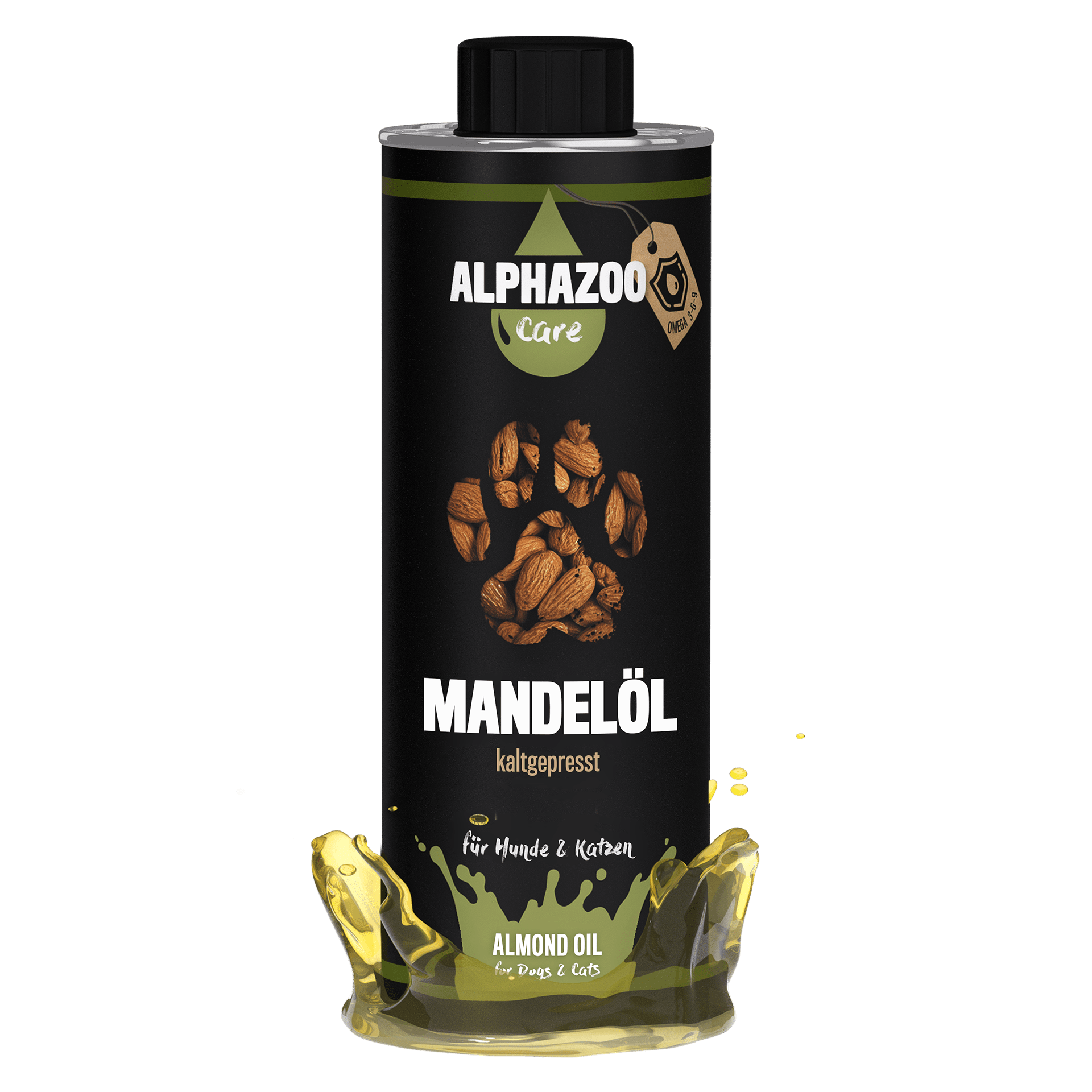ALPHAZOO Ergänzungsfutter & Aufzucht ALPHAZOO Premium Mandelöl für Hunde und Katzen
