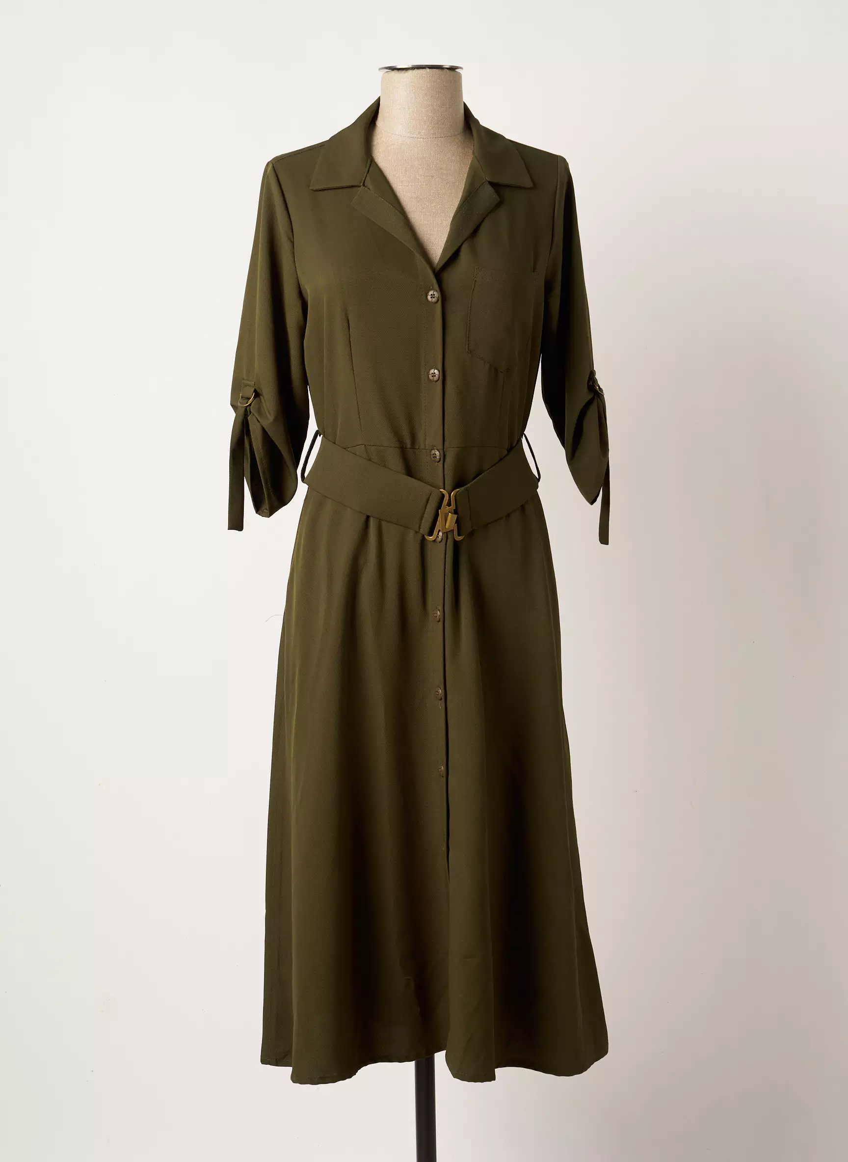 Dina   Dess Robes Mi Longues Femme couleur vert