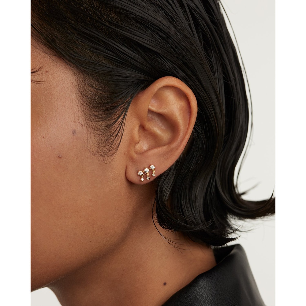 P D Paola Boucle d'oreille unique 925 Argent Boucles d'oreilles