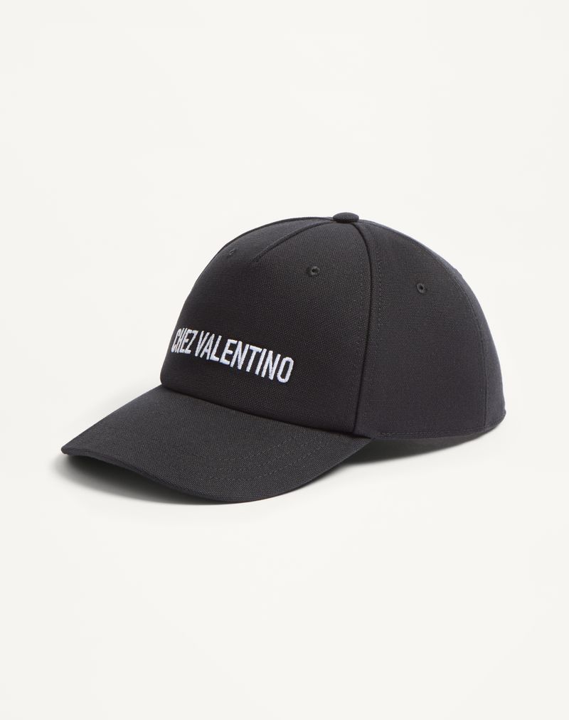 Boné de beisebol Chez Valentino em algodão com bordado