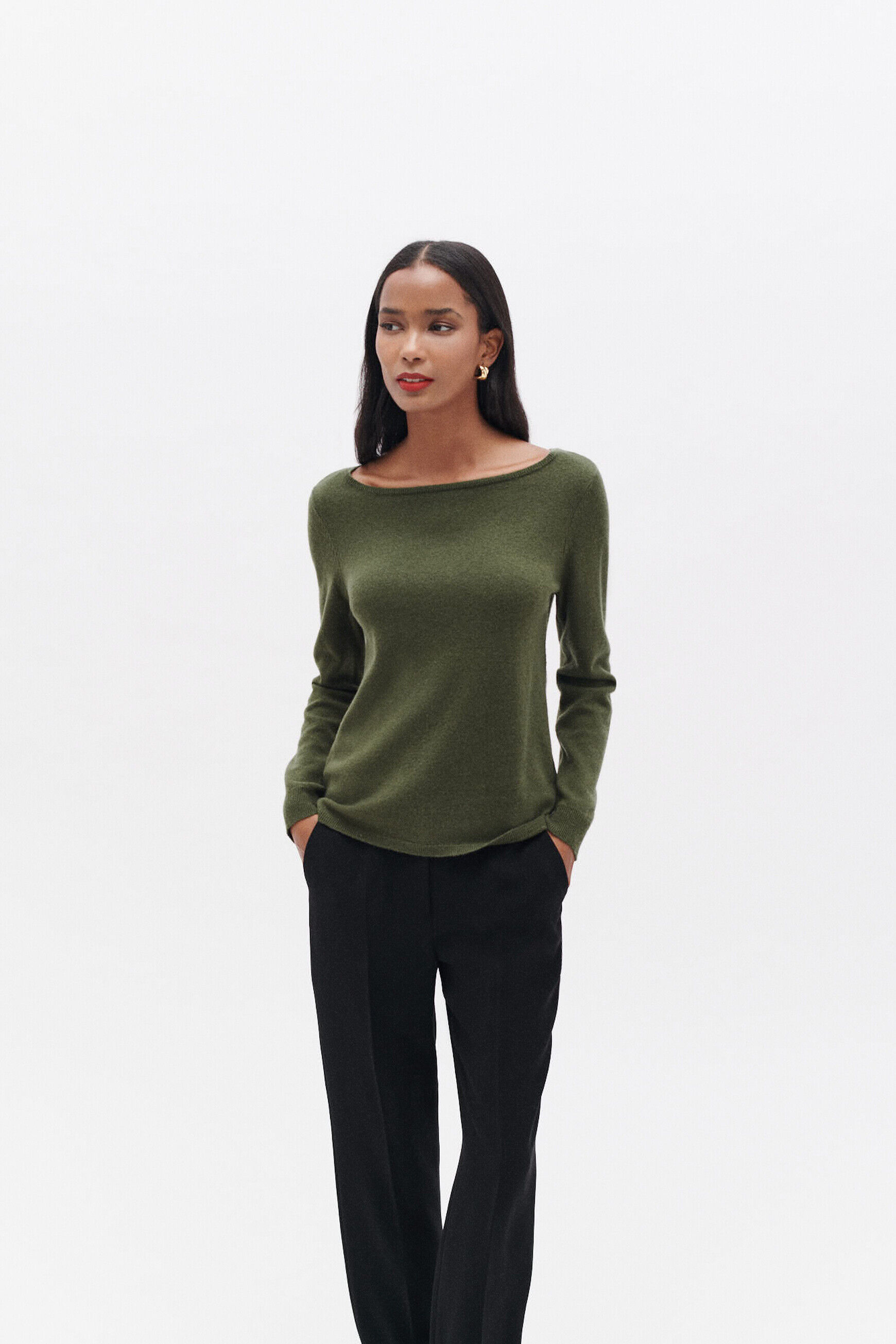 Pull msofiane vert clair femme