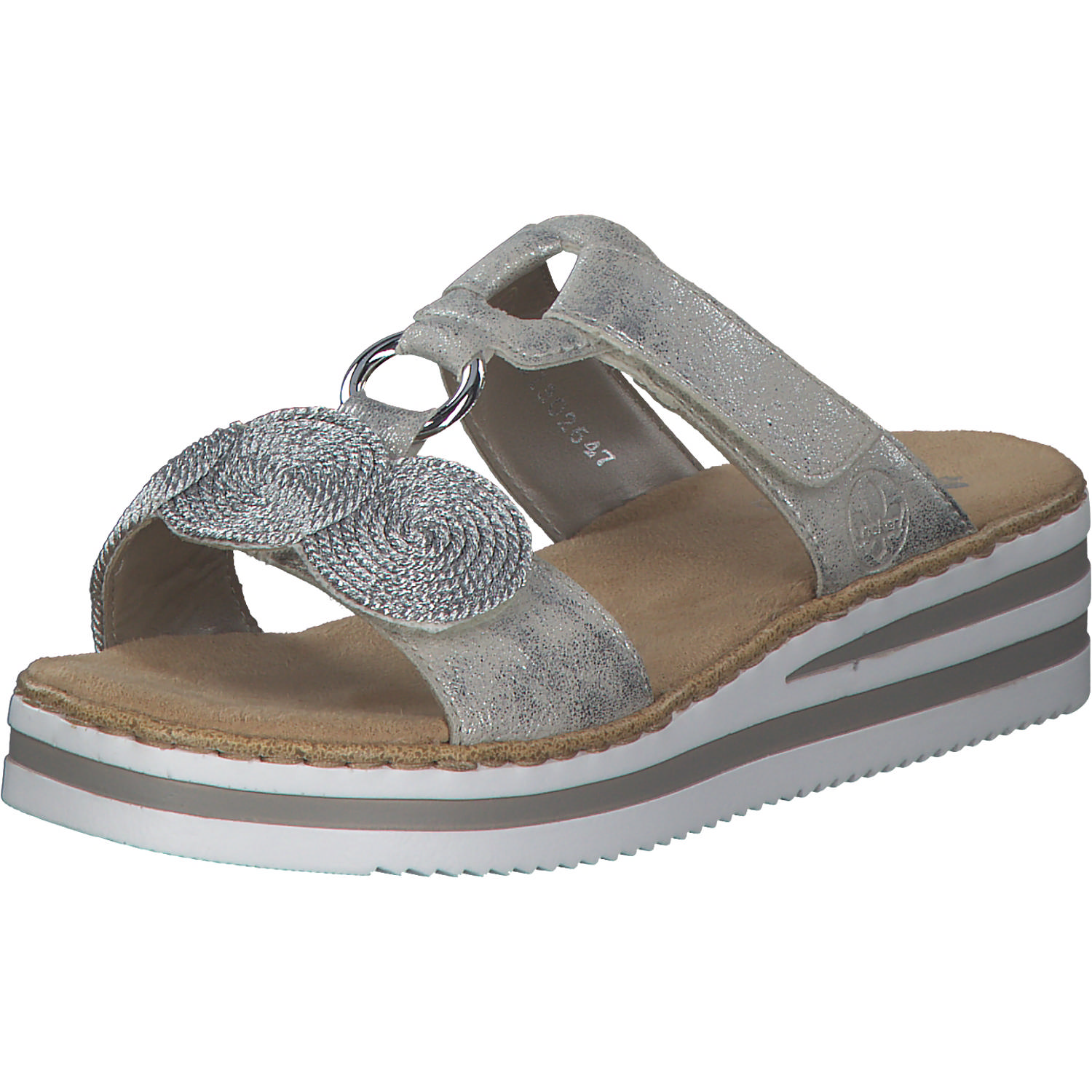 Rieker V02K3, Pantoletten & Badeschuhe, Damen, Silber