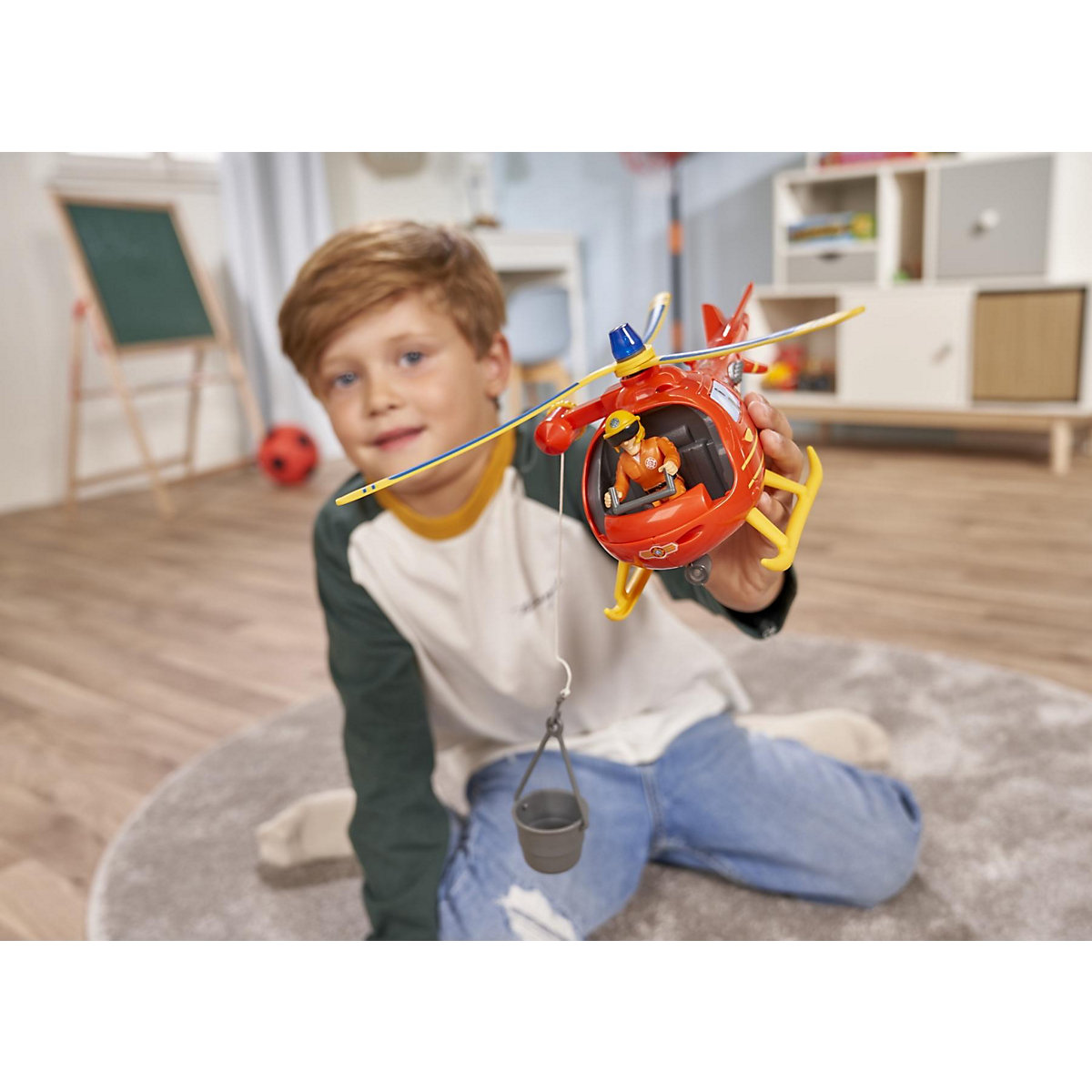 Feuerwehrmann Sam Hubschrauber Wallaby mit Figur