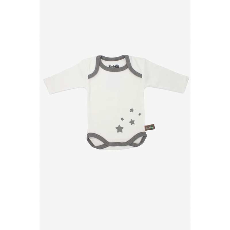 Lot de 3 Body manches longues en Coton Bio à motifs étoiles