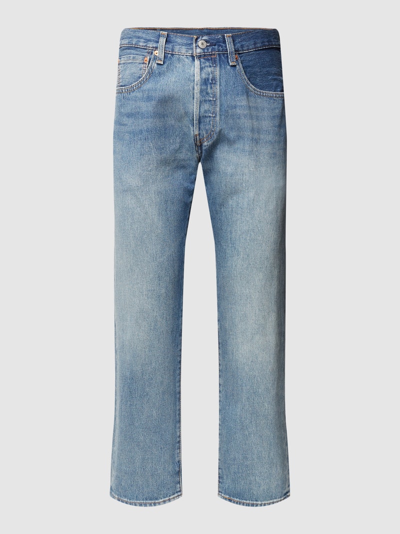 Jeans mit Label-Patch in jeans