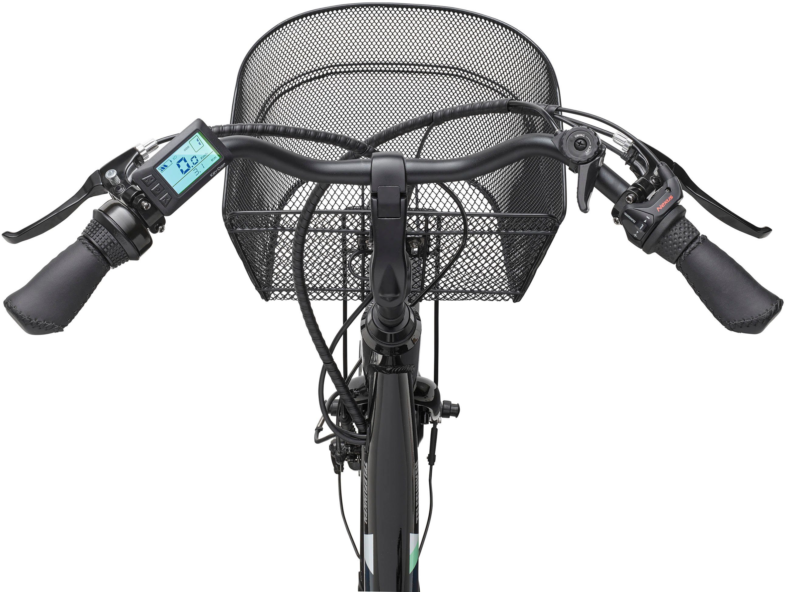Telefunken E-Bike TC500, 3 Gang, Nabenschaltung, Frontmotor, 540 Wh Akku