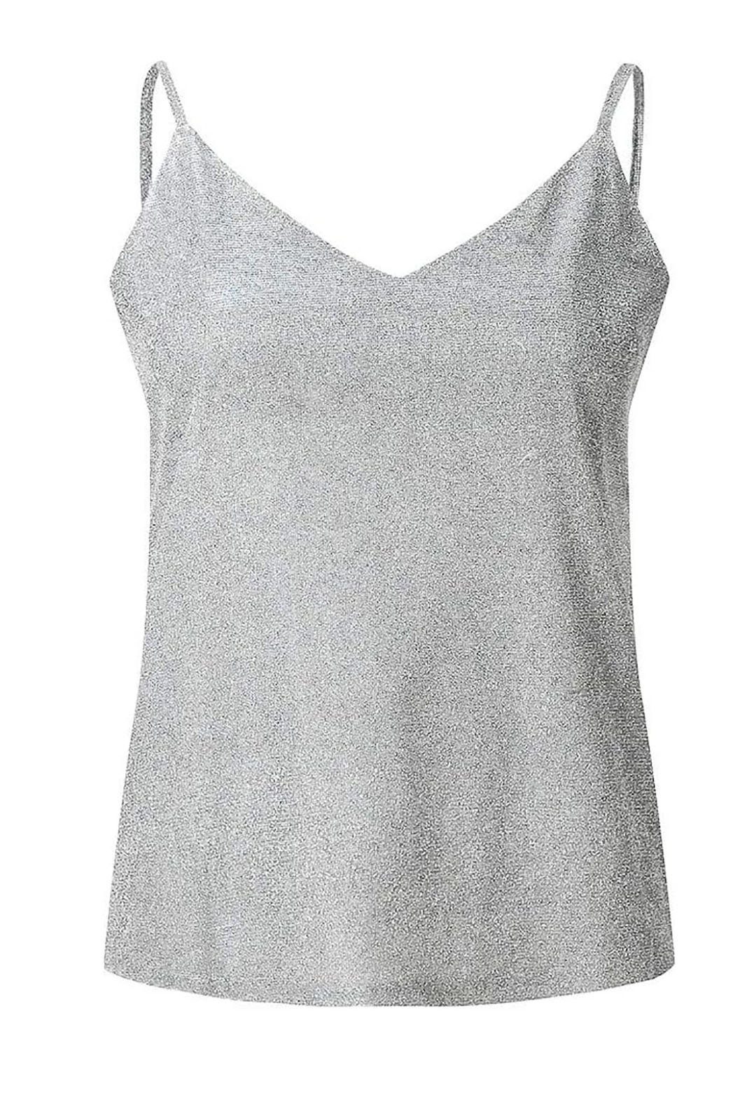 Tapferer Ping Stricktop Universal Top Damen Glitter Paillettenweste