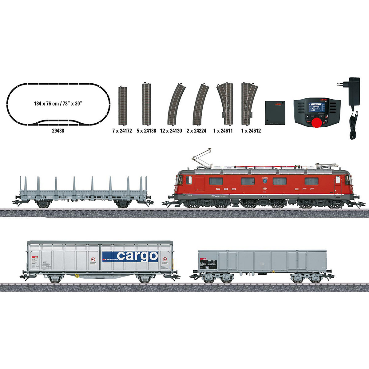 029488 Digital-Startpackung Schweizer Güterzug mit Re 620