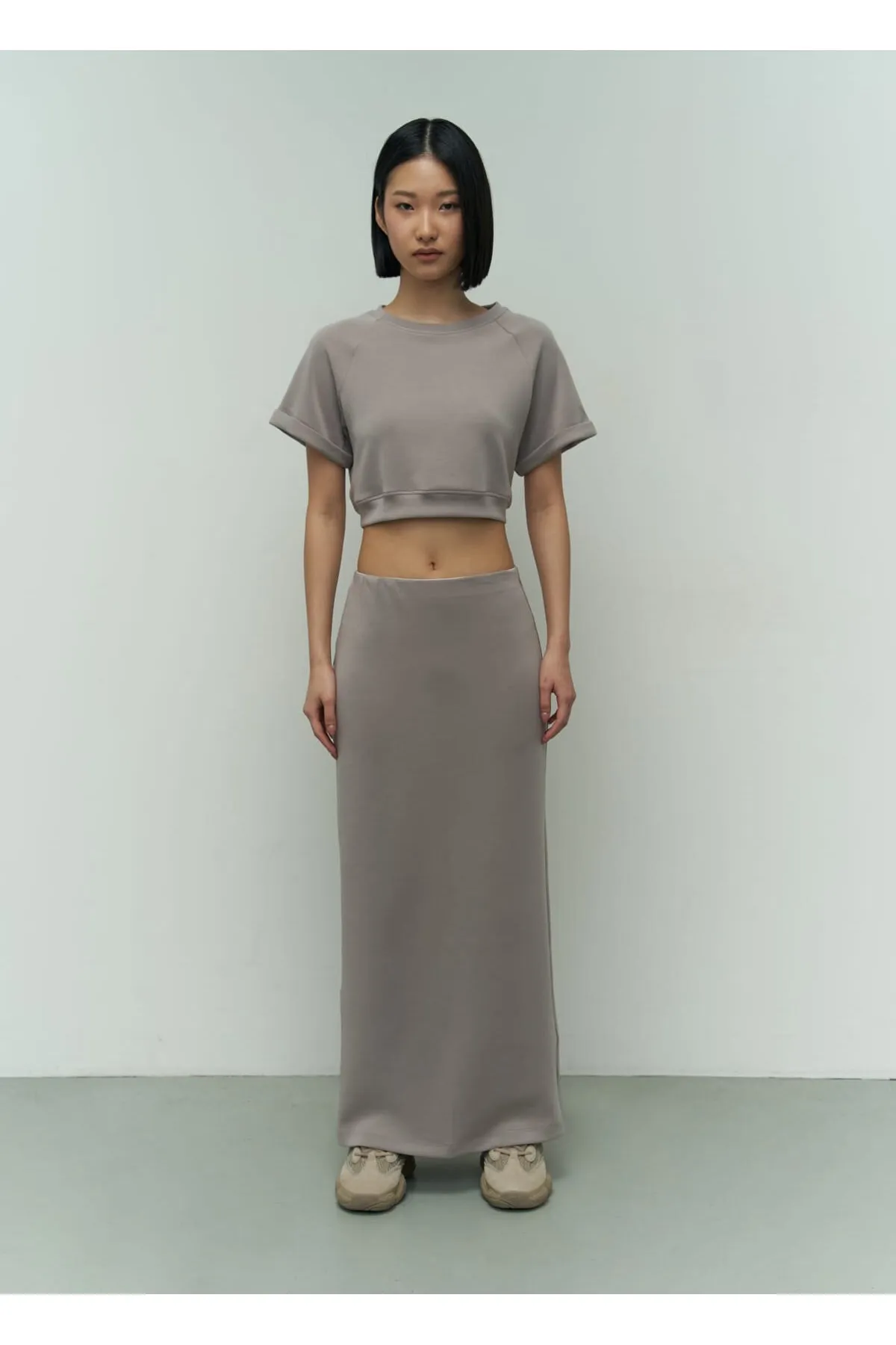 MAİ COLLECTİON  Paloma Nerz-Crop-Rock-Set