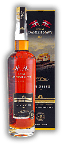 A.H. Riise Danish Navy Rum 40% A.H. Riise Danish Navy Rum 40%  0,7	 Liter - Vol 40%