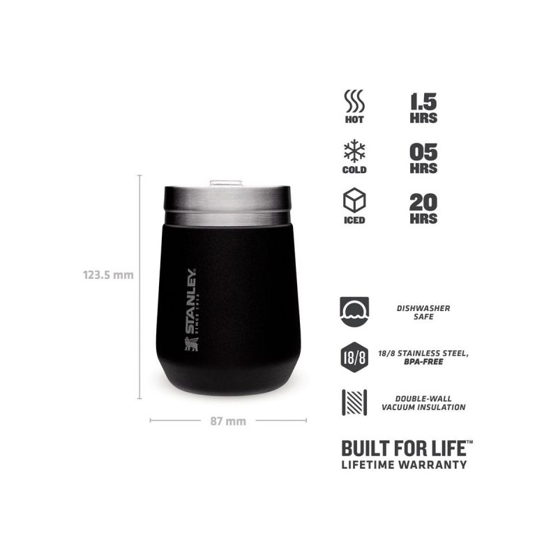 Stanley Campingbecher\/Tumbler, Go Everyday Tumbler 10oz\/290ml Matte Black Pebble
