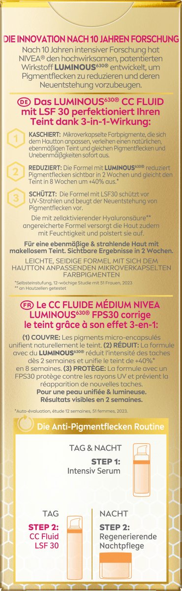CC Creme Luminous 630 Getöntes Fluid MIttel LSF 30, 40 ml