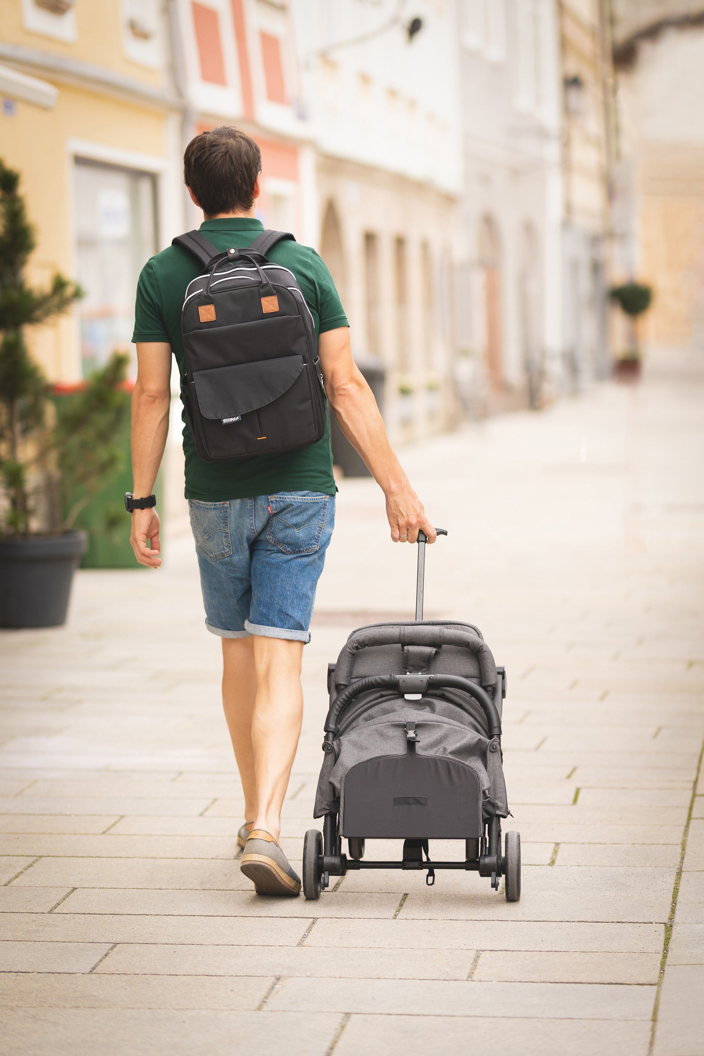 Fillikid Sport-Kinderwagen Styler, hellgrau melange, mit Trolleygriff