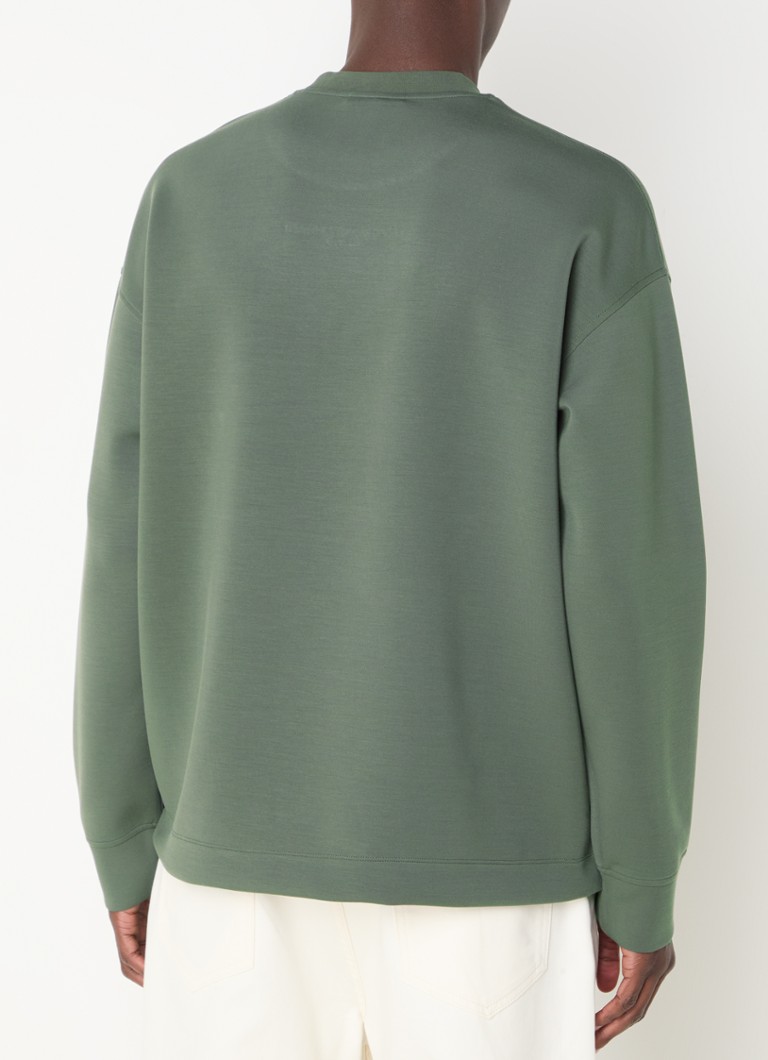 Emporio Armani Sweater with kangaroo pocket and logo