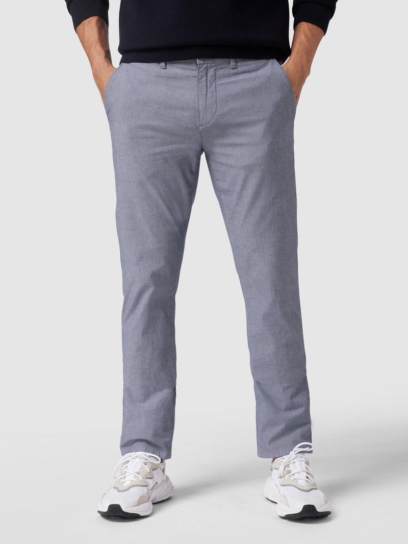 Slim Fit Chino mit Stretch-Anteil in marineblau