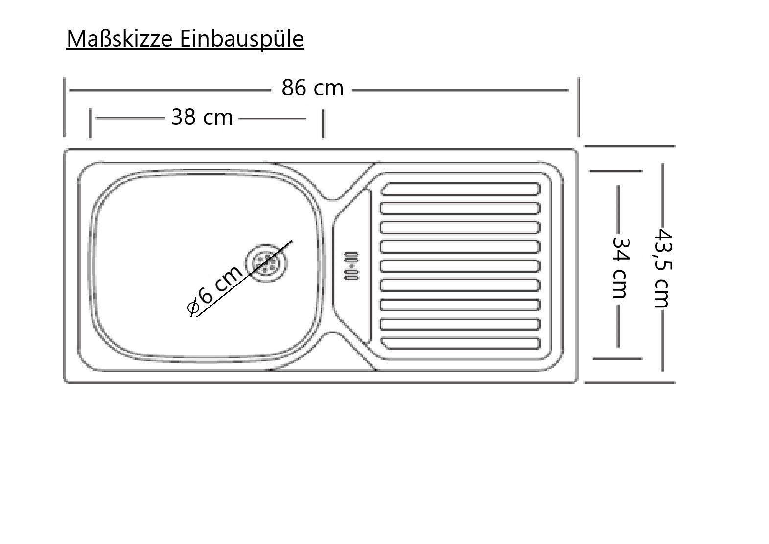 HELD MÖBEL Küchenzeile Lani, mit MDF-Fronten, Breite 240 cm, wahlweise mit E-Geräten, Höhen-Ausgleichsfüße 0-4 cm