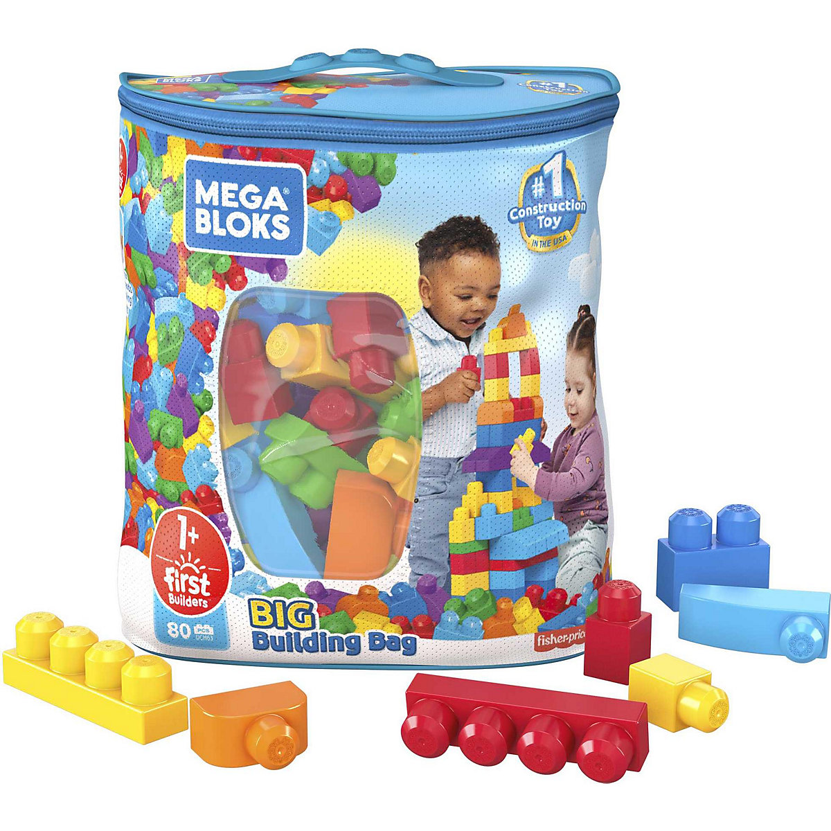 Mega Bloks Bausteinebeutel bunt (80 Teile)