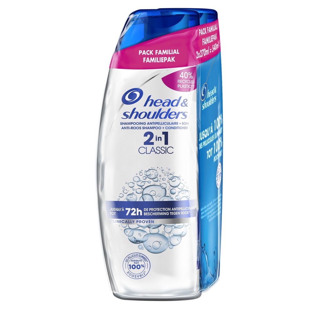 head & shoulders Head & Shoulders Classic 2en1 Shampoing, 2x270ml Shampoing