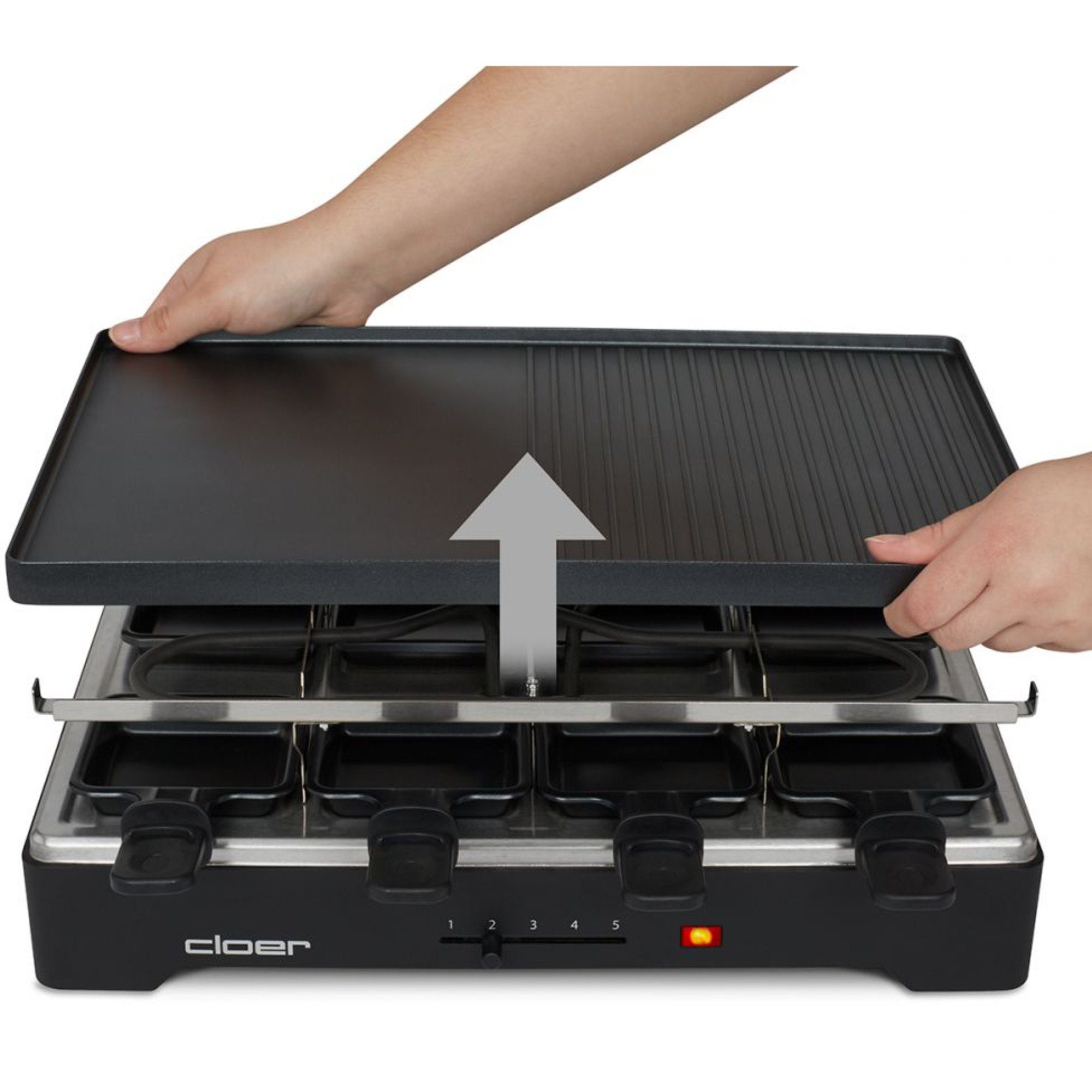 Cloer Kaffeebereiter Cloer Raclettegrill 6446 mit beidseitig