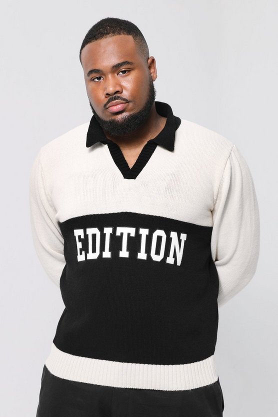 Plus Edition Moto-Poloshirt