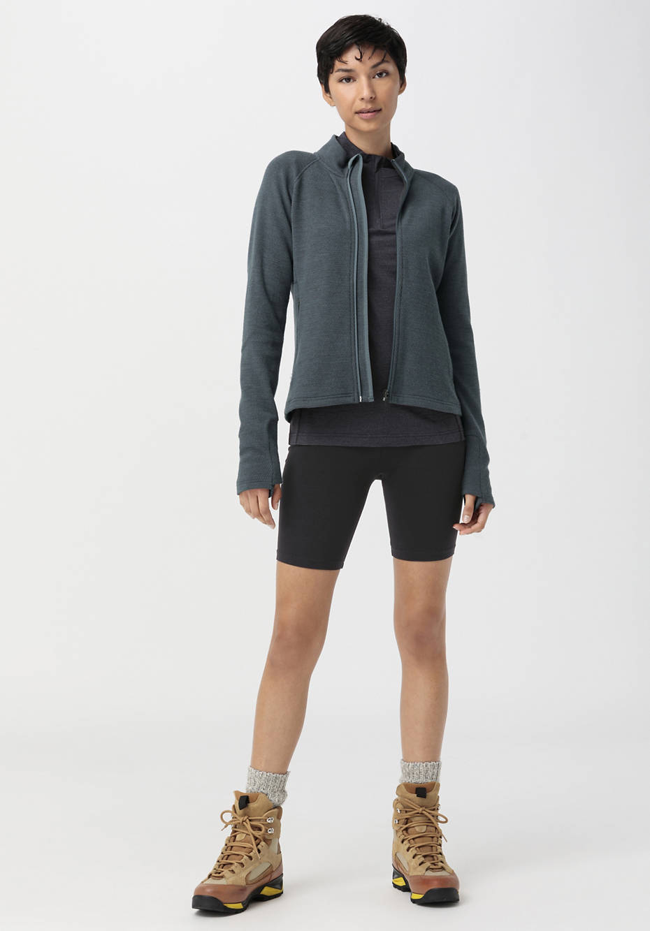 Performance Jacke aus Bio-Merinowolle mit Bio-Baumwolle