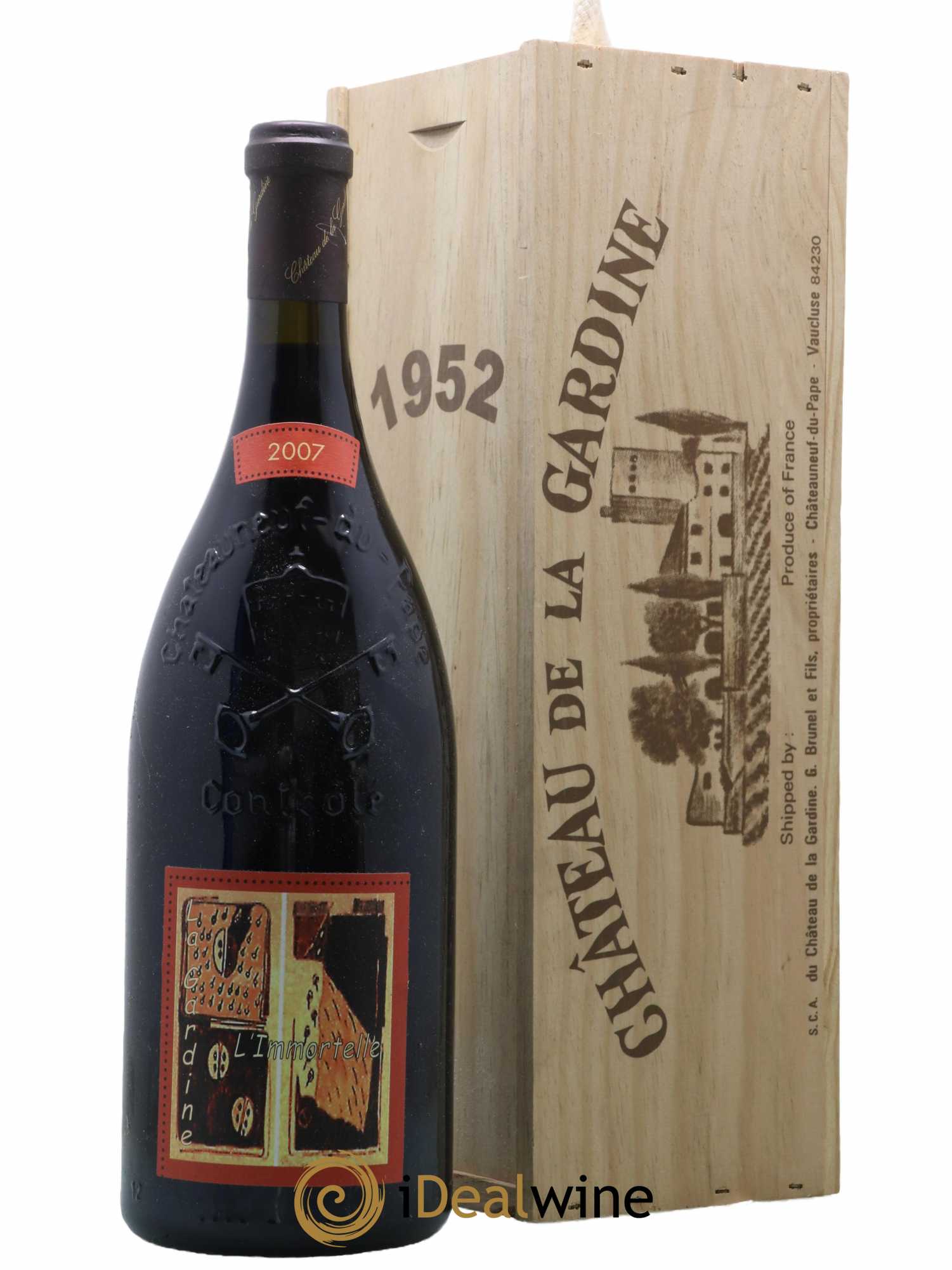 Châteauneuf-du-Pape Château de La Gardine L'Immortelle Famille Brunel  2007 - Lot de 1 Magnum