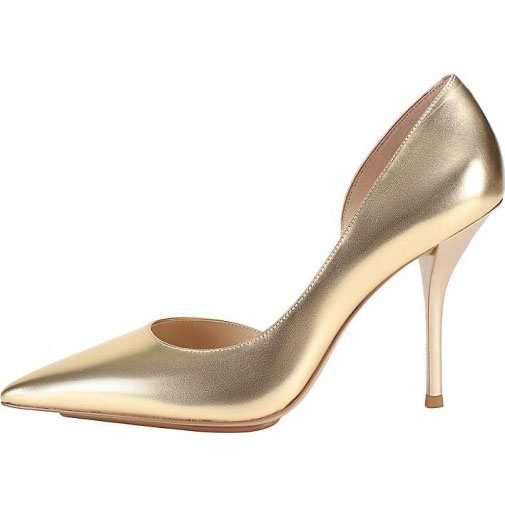 ekonika Lederpumps im Metallic-Look