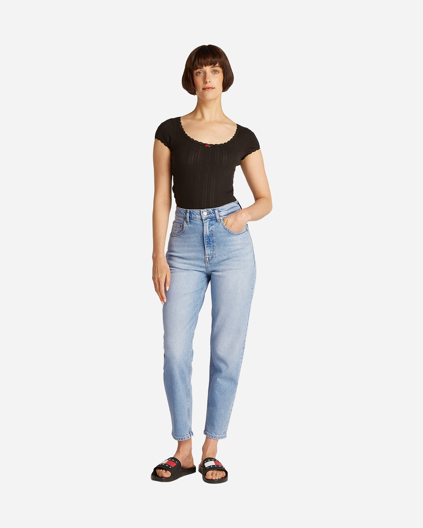 Jeansy Tommy Hilfiger Mum L30 W DW0DW20041-1AB